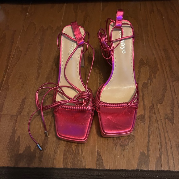 Reitoye Women's👱🏽‍♀️Open Toe Platform Chunky Party High Heel Sandals👡Sz 9 - Picture 3 of 12